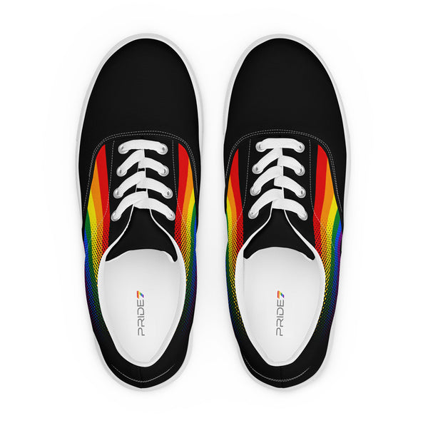 Gay Pride Colors Original Black Lace-up Shoes - Men Sizes