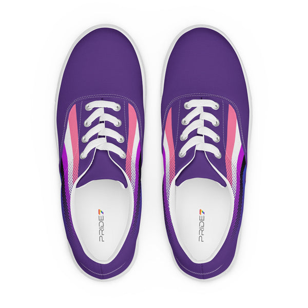 Genderfluid Pride Colors Original Purple Lace-up Shoes - Men Sizes