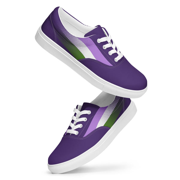 Genderqueer Pride Colors Original Purple Lace-up Shoes - Men Sizes