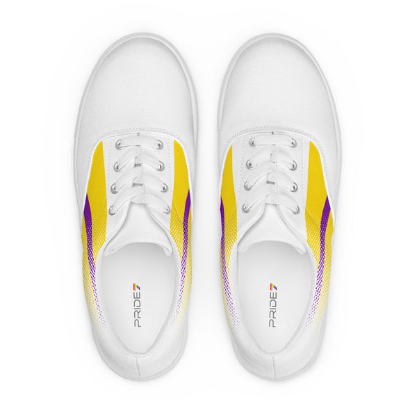 Intersex Pride Colors Original White Lace-up Shoes - Men Sizes
