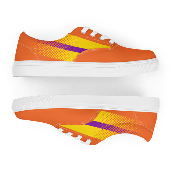 Intersex Pride Colors Original Orange Lace-up Shoes - Men Sizes