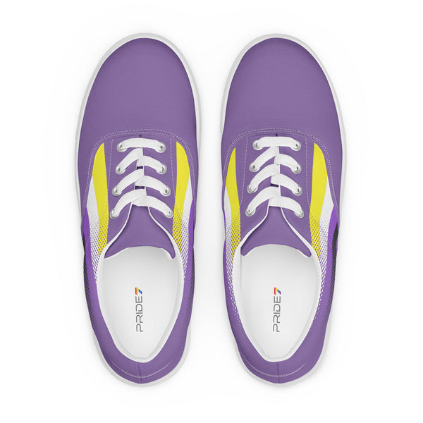 Non-Binary Pride Colors Original Purple Lace-up Shoes - Men Sizes