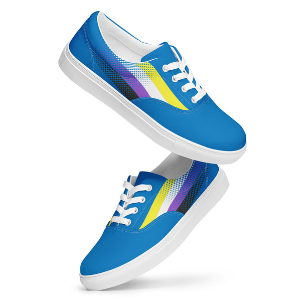 Non-Binary Pride Colors Original Blue Lace-up Shoes - Men Sizes