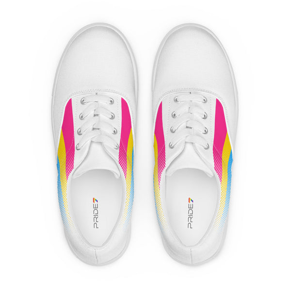 Pansexual Pride Colors Original White Lace-up Shoes - Men Sizes