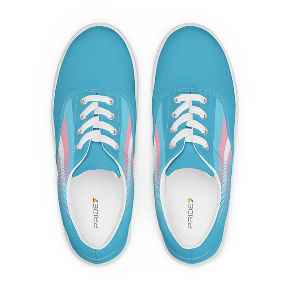 Transgender Pride Colors Original Blue Lace-up Shoes - Men Sizes