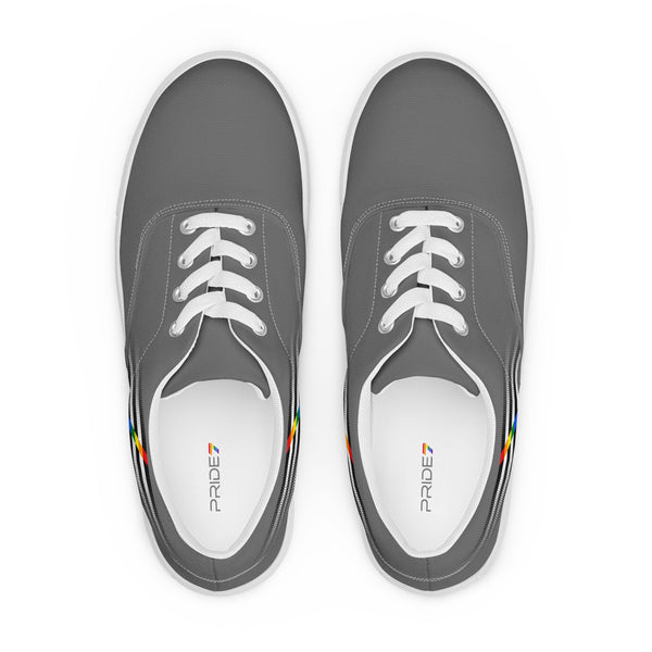 Casual Ally Pride Colors Gray Lace-up Shoes - Men Sizes