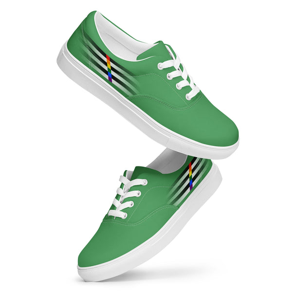 Casual Ally Pride Colors Green Lace-up Shoes - Men Sizes