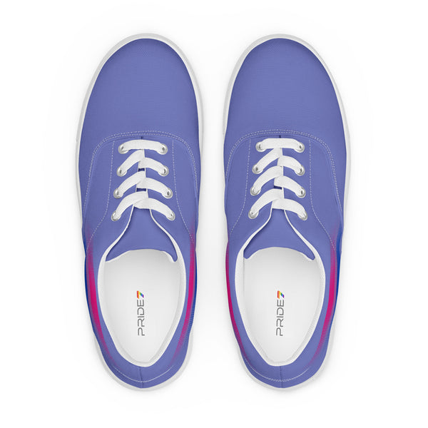 Casual Bisexual Pride Colors Blue Lace-up Shoes - Men Sizes