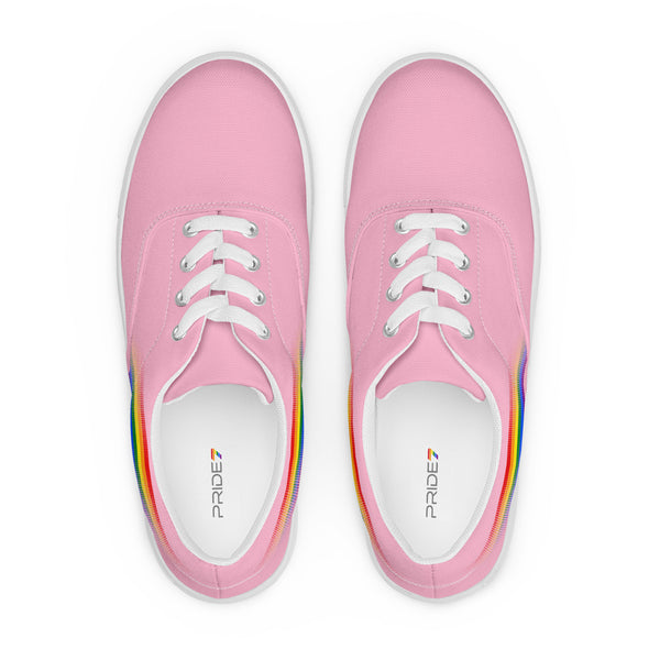 Casual Gay Pride Colors Pink Lace-up Shoes - Men Sizes