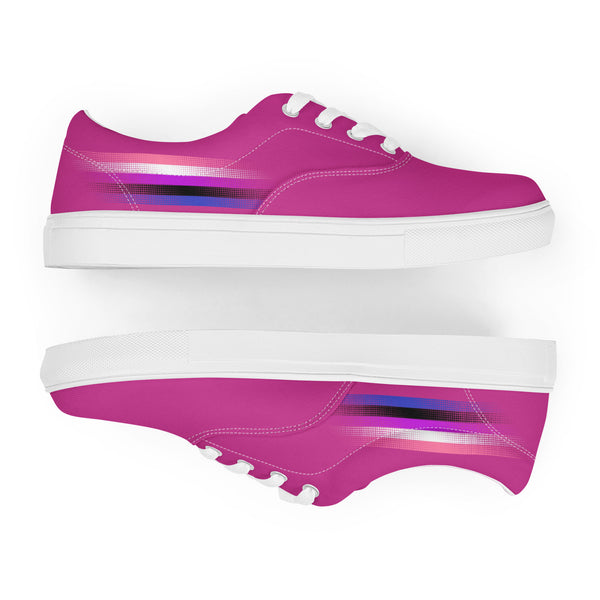 Casual Genderfluid Pride Colors Fuchsia Lace-up Shoes - Men Sizes
