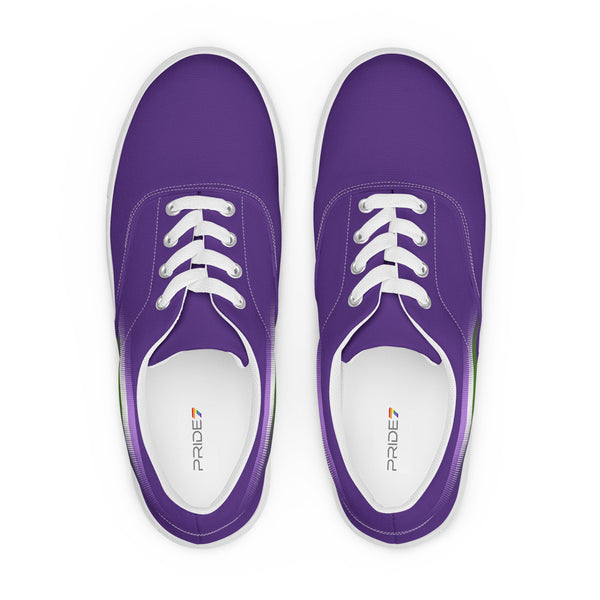 Casual Genderqueer Pride Colors Purple Lace-up Shoes - Men Sizes