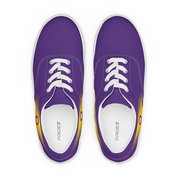 Casual Intersex Pride Colors Purple Lace-up Shoes - Men Sizes