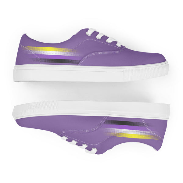 Casual Non-Binary Pride Colors Purple Lace-up Shoes - Men Sizes