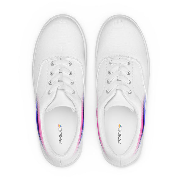 Casual Omnisexual Pride Colors White Lace-up Shoes - Men Sizes