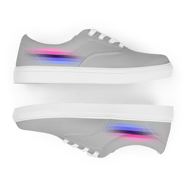 Casual Omnisexual Pride Colors Gray Lace-up Shoes - Men Sizes