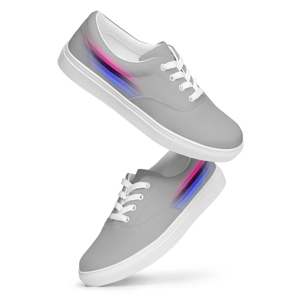 Casual Omnisexual Pride Colors Gray Lace-up Shoes - Men Sizes