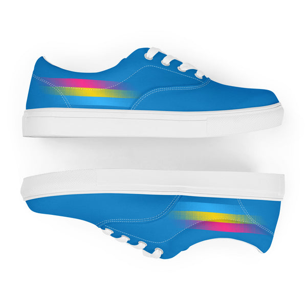 Casual Pansexual Pride Colors Blue Lace-up Shoes - Men Sizes