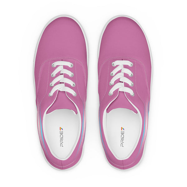 Casual Transgender Pride Colors Pink Lace-up Shoes - Men Sizes