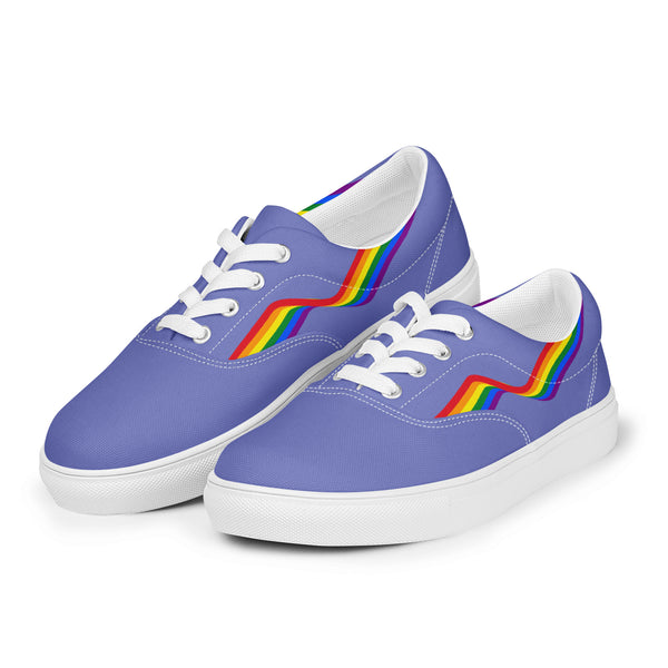 Original Gay Pride Colors Purple Lace-up Shoes - Men Sizes