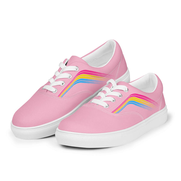 Trendy Pansexual Pride Colors Pink Lace-up Shoes - Men Sizes