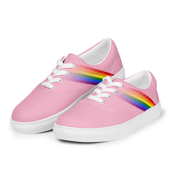 Gay Pride Colors Modern Pink Lace-up Shoes - Men Sizes