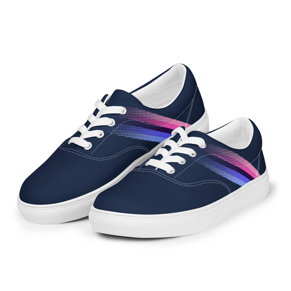 Omnisexual Pride Colors Modern Navy Lace-up Shoes - Men Sizes