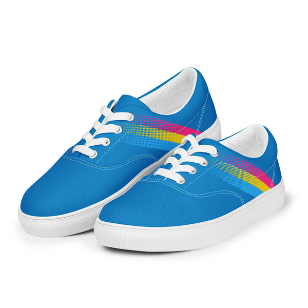 Pansexual Pride Colors Modern Blue Lace-up Shoes - Men Sizes