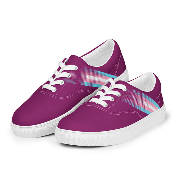 Transgender Pride Colors Modern Violet Lace-up Shoes - Men Sizes