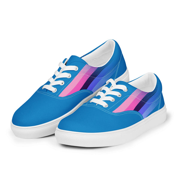 Omnisexual Pride Colors Original Blue Lace-up Shoes - Men Sizes