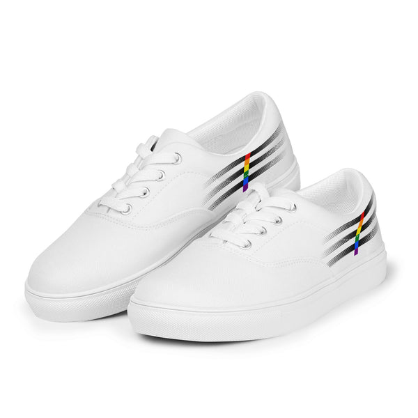 Casual Ally Pride Colors White Lace-up Shoes - Men Sizes