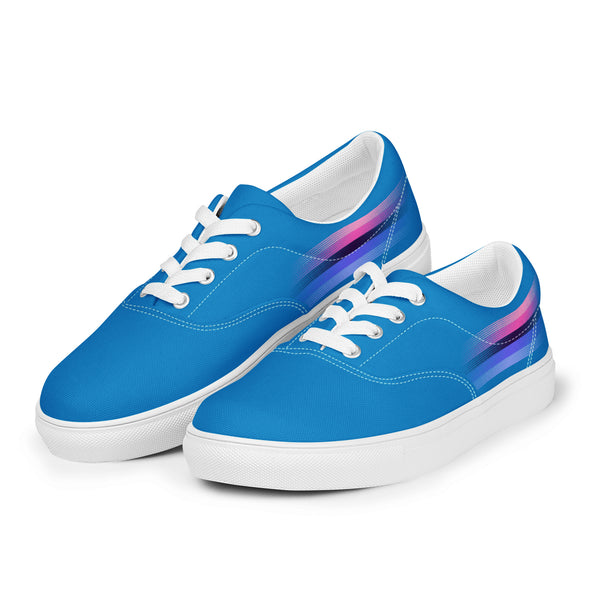 Casual Omnisexual Pride Colors Blue Lace-up Shoes - Men Sizes