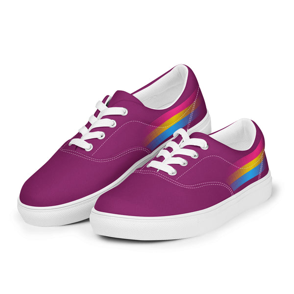 Casual Pansexual Pride Colors Purple Lace-up Shoes - Men Sizes