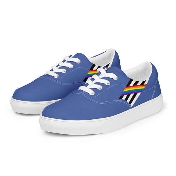 Classic Ally Pride Colors Blue Lace-up Shoes - Men Sizes