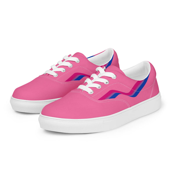 Original Bisexual Pride Colors Pink Lace-up Shoes - Men Sizes