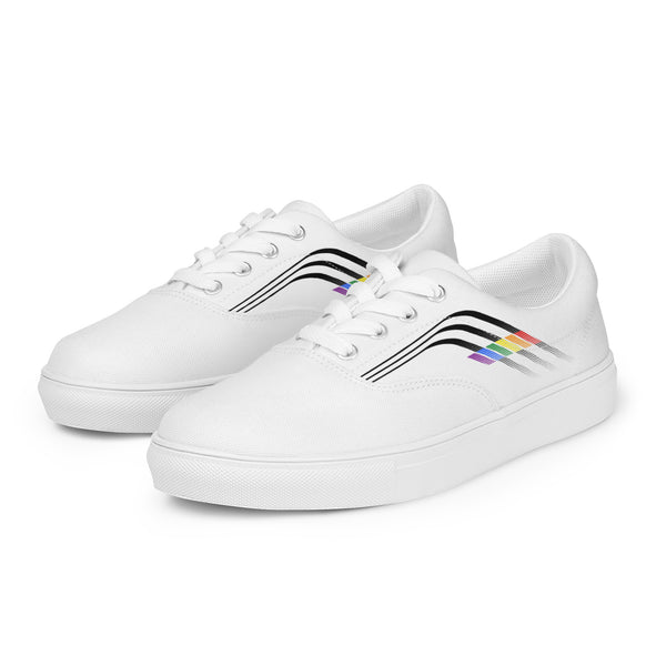 Trendy Ally Pride Colors White Lace-up Shoes - Men Sizes