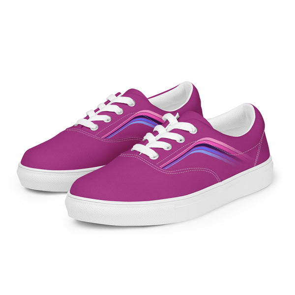 Trendy Omnisexual Pride Colors Violet Lace-up Shoes - Men Sizes