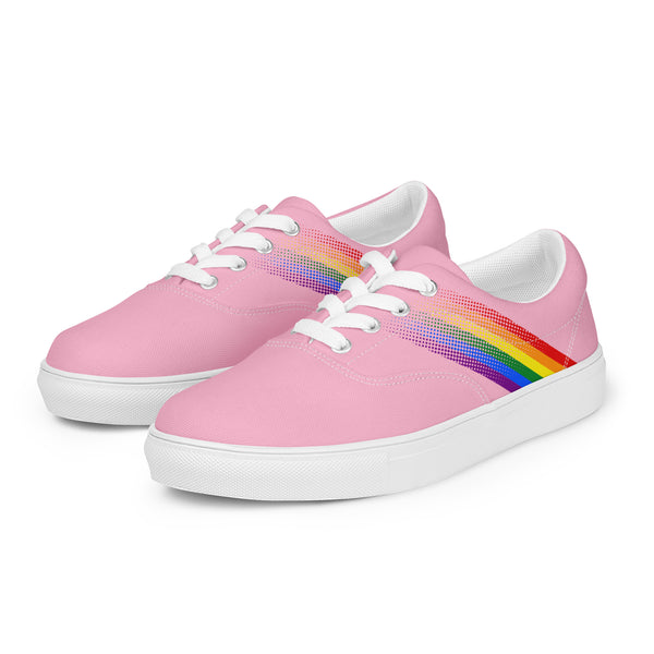 Gay Pride Colors Modern Pink Lace-up Shoes - Men Sizes