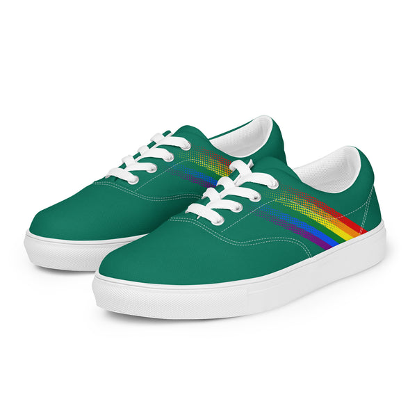 Gay Pride Colors Modern Green Lace-up Shoes - Men Sizes