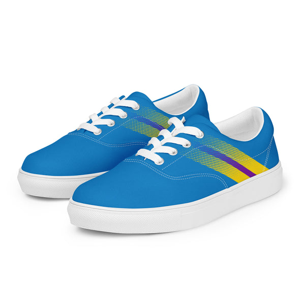 Intersex Pride Colors Modern Blue Lace-up Shoes - Men Sizes