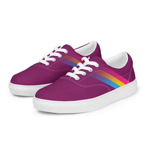 Pansexual Pride Colors Modern Purple Lace-up Shoes - Men Sizes