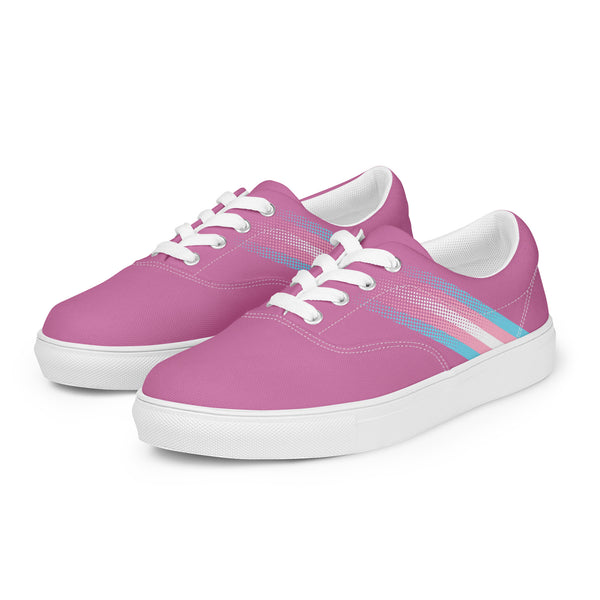 Transgender Pride Colors Modern Pink Lace-up Shoes - Men Sizes