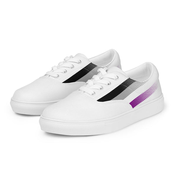 Asexual Pride Colors Original White Lace-up Shoes - Men Sizes
