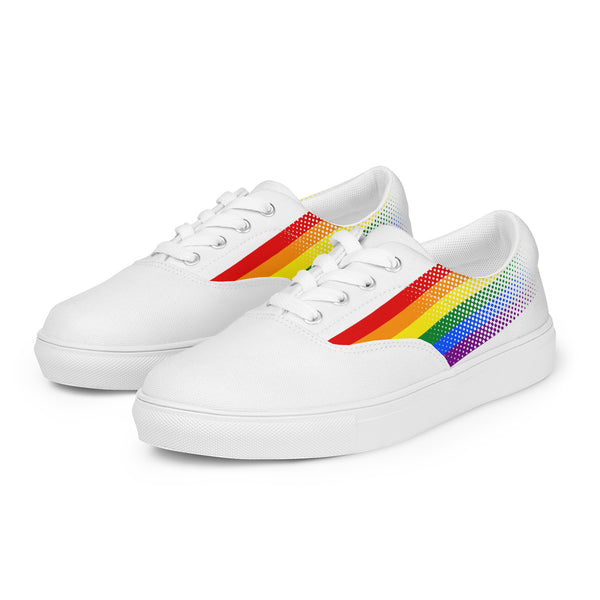 Gay Pride Colors Original White Lace-up Shoes - Men Sizes