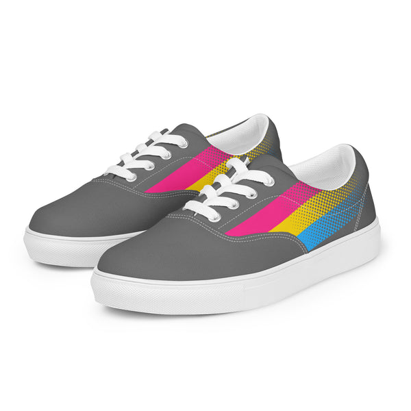 Pansexual Pride Colors Original Gray Lace-up Shoes - Men Sizes