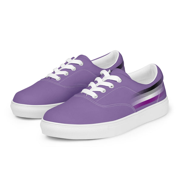 Casual Asexual Pride Colors Purple Lace-up Shoes - Men Sizes