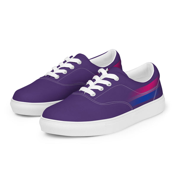 Casual Bisexual Pride Colors Purple Lace-up Shoes - Men Sizes