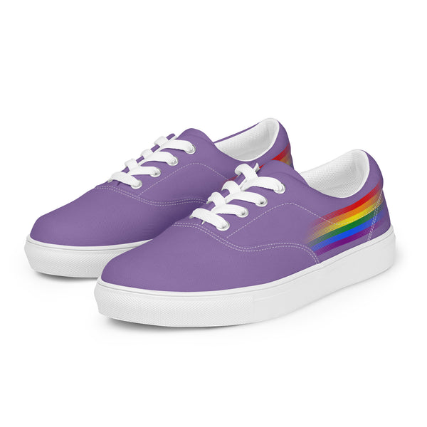Casual Gay Pride Colors Purple Lace-up Shoes - Men Sizes