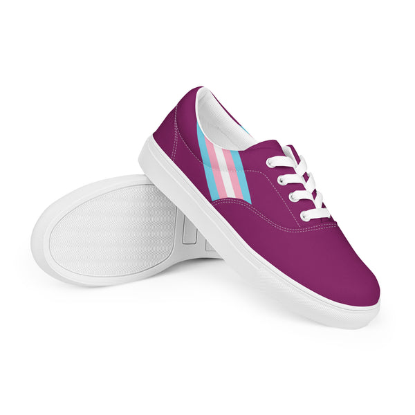 Classic Transgender Pride Colors Purple Lace-up Shoes - Men Sizes