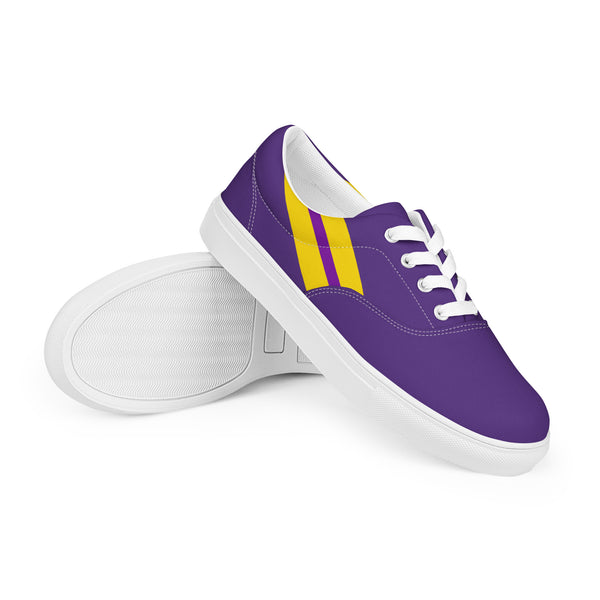 Classic Intersex Pride Colors Purple Lace-up Shoes - Men Sizes