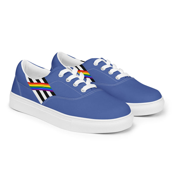 Classic Ally Pride Colors Blue Lace-up Shoes - Men Sizes